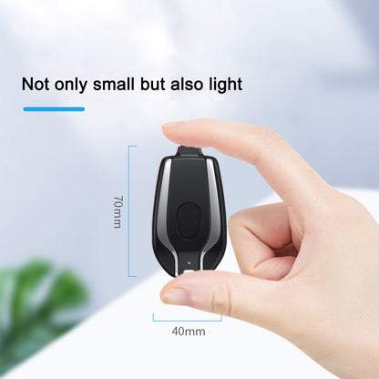 1500mAh Mini Power Emergency Pod Keychain Charger With Type-C Ultra-Compact Mini Battery Pack Fast Charging Backup Power Bank - ALLURA MARKET LIMITED