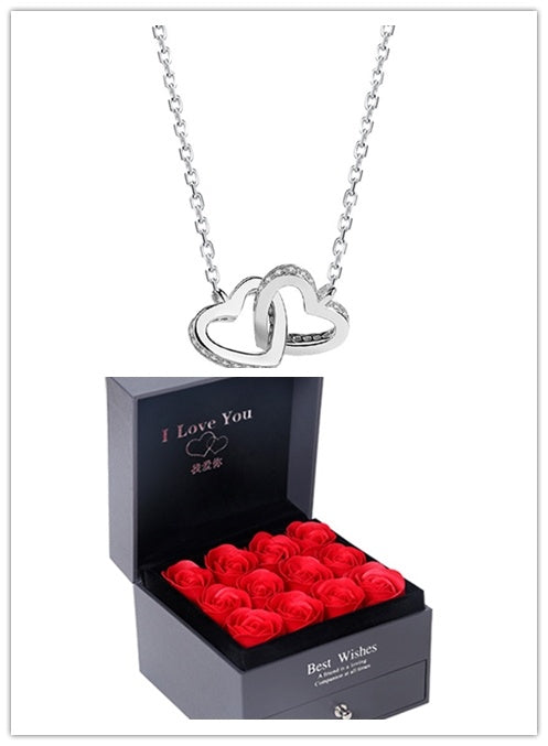 Coffret Cadeau Collier Rose, Cadeau Parfait Pour La Saint-Valentin - ALLURA MARKET LIMITED