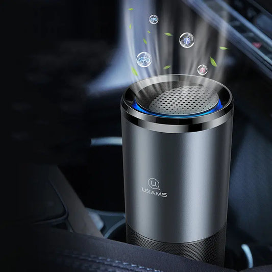Car Air Purifier Ionizer Negative Ion Car Air Freshener Maroon Asteria