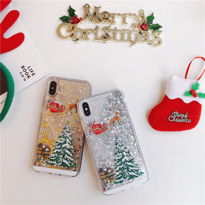 Compatible With  , Santa Claus Christmas Tree Quicksand Shell - ALLURA MARKET LIMITED