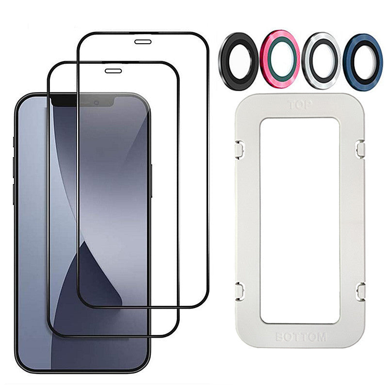 Compatible With Tempered Glass Screen Protector For   11 Pro Max 12 Mini 11Pro 12Pro XS X XR 7 8 Plus 6 6S SE 5S Protection Film - ALLURA MARKET LIMITED