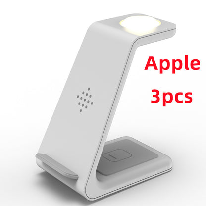 3 In 1 Fast Charging Station Wireless Charger Stand Wireless Quick Charge Dock For Phone Holder - ALLURA MARKET LIMITED