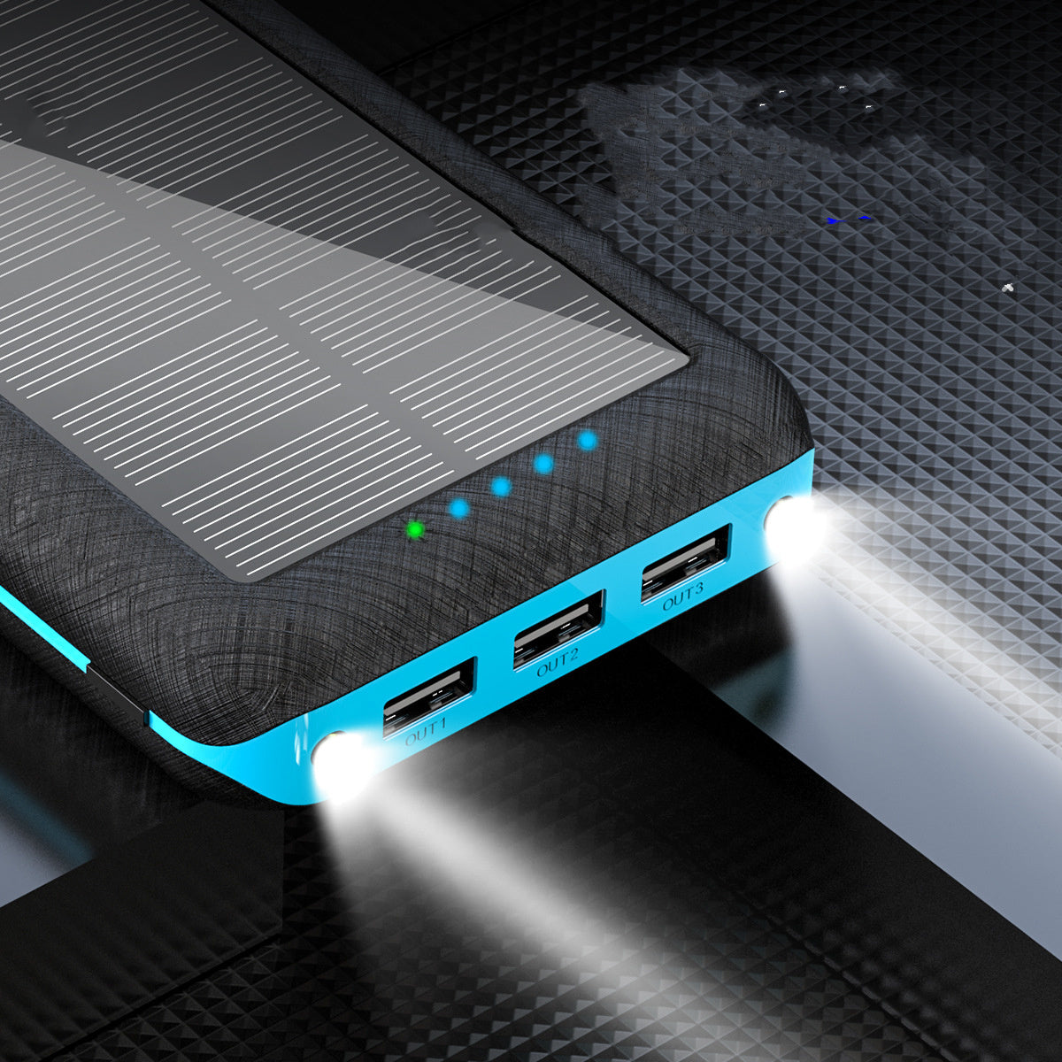 Compatible With Apple, Chargeur Solaire Sans Fil Qi  Pour Xiaomi, Samsung, Iphone, Portable, 3usb, Pour Voyage En Plein Air - ALLURA MARKET LIMITED