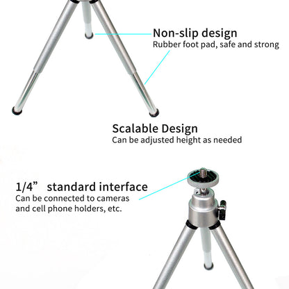 Compatible WithApple, Compatible WithApple , Universal Mini Flexible Tripod Stand ForCanonNikon Digital Cameras Camcorder - ALLURA MARKET LIMITED
