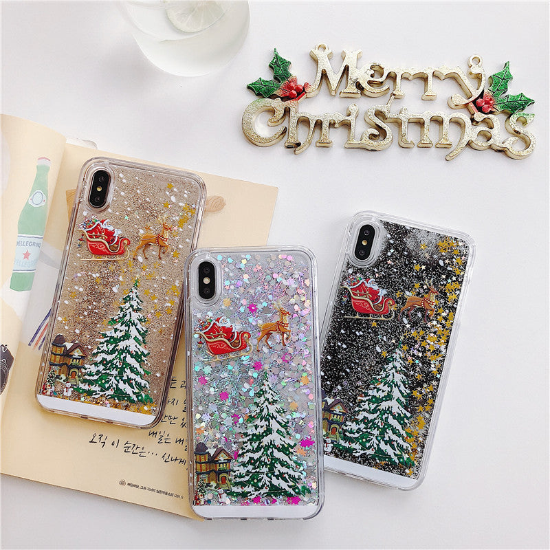 Compatible With  , Santa Claus Christmas Tree Quicksand Shell - ALLURA MARKET LIMITED