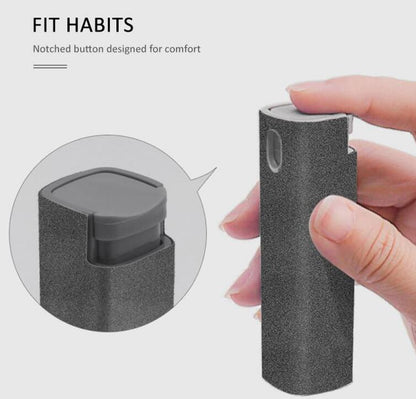 2 In 1 Phone Computer Screen Cleaner Kit For Screen Dust Removal Microfiber Cloth Set - ALLURA MARKET LIMITED