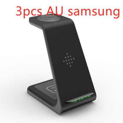 3 In 1 Fast Charging Station Wireless Charger Stand Wireless Quick Charge Dock For Phone Holder - ALLURA MARKET LIMITED