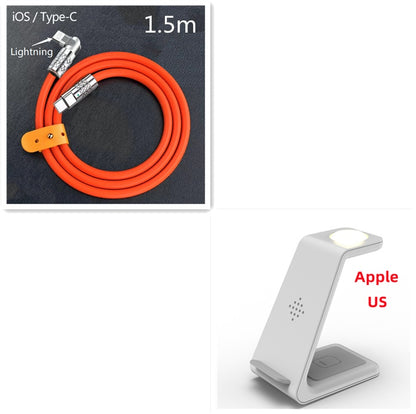 3 In 1 Fast Charging Station Wireless Charger Stand Wireless Quick Charge Dock For Phone Holder - ALLURA MARKET LIMITED