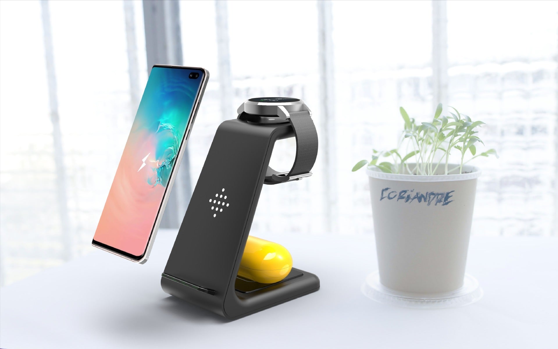 3 In 1 Fast Charging Station Wireless Charger Stand Wireless Quick Charge Dock For Phone Holder - ALLURA MARKET LIMITED