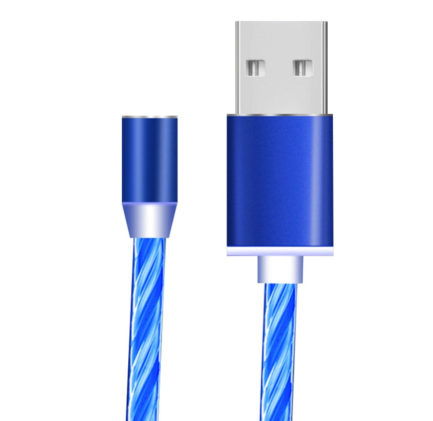 Compatible with Apple, Flowing Ligh Magnetic Streamer Data Line Cable for Iphone Android Typec - ALLURA MARKET LIMITED
