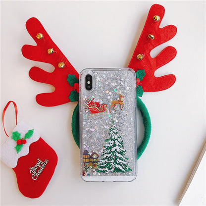 Compatible With  , Santa Claus Christmas Tree Quicksand Shell - ALLURA MARKET LIMITED