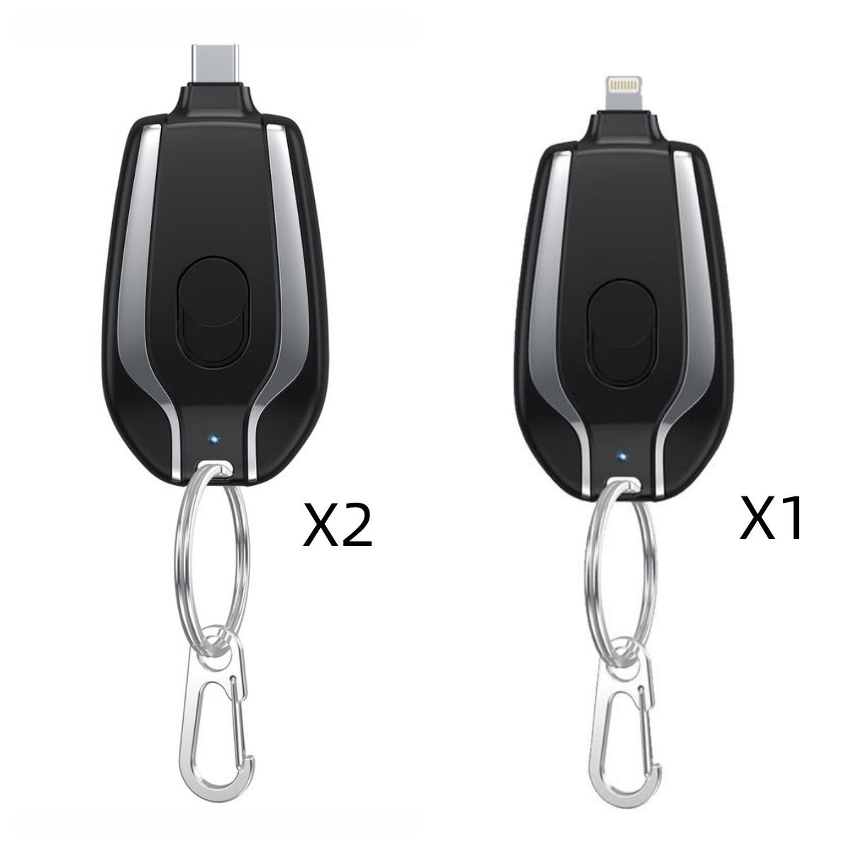 1500mAh Mini Power Emergency Pod Keychain Charger With Type-C Ultra-Compact Mini Battery Pack Fast Charging Backup Power Bank - ALLURA MARKET LIMITED