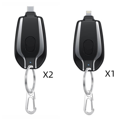 1500mAh Mini Power Emergency Pod Keychain Charger With Type-C Ultra-Compact Mini Battery Pack Fast Charging Backup Power Bank - ALLURA MARKET LIMITED
