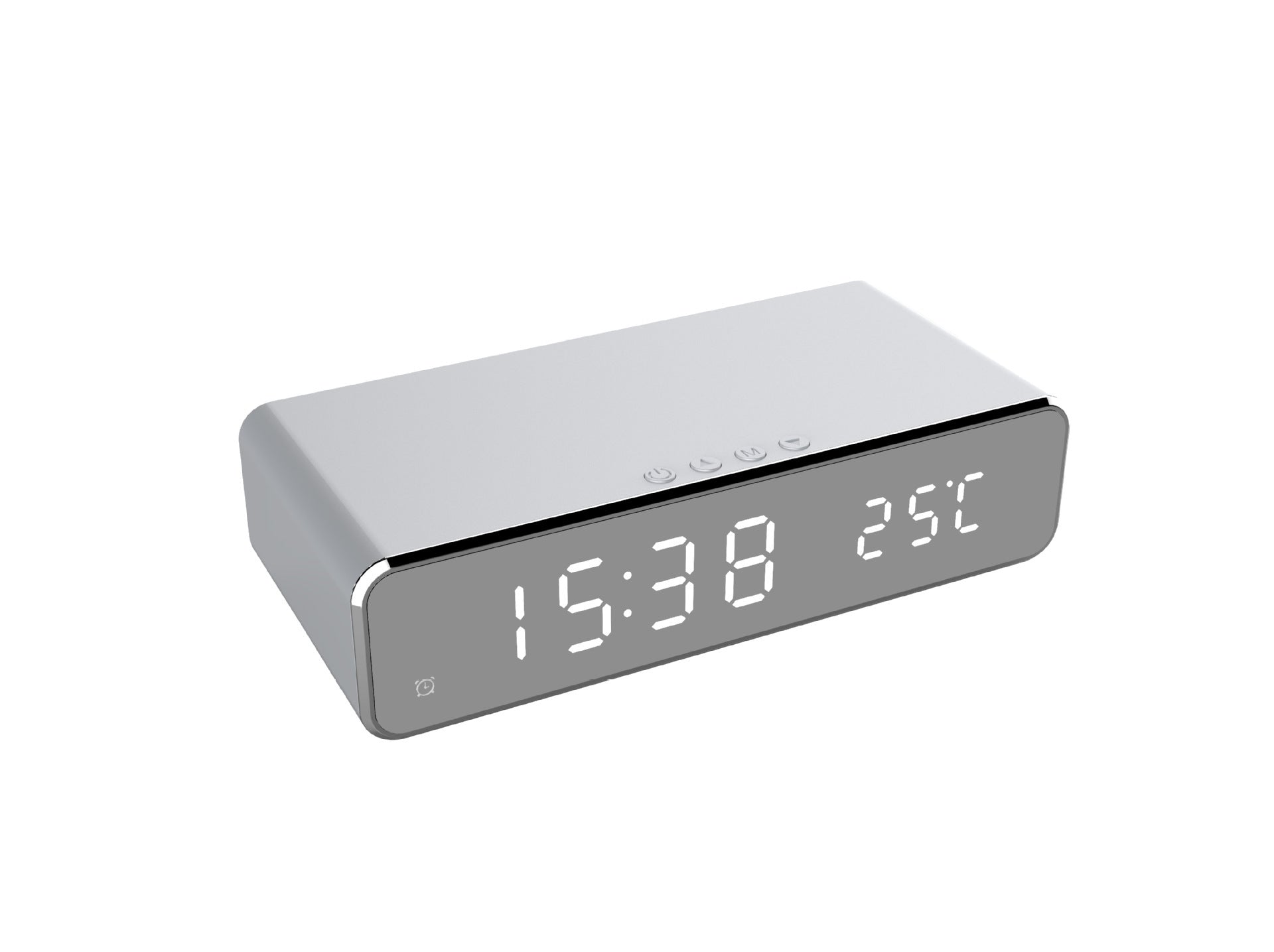 LED Electric Alarm Clock With Wireless Charger Desktop Digital Despertador Thermometer Clock HD Mirror Clock Watch Table Decor - ALLURA MARKET LIMITED