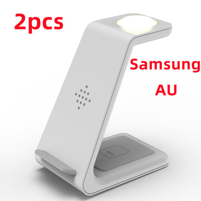 3 In 1 Fast Charging Station Wireless Charger Stand Wireless Quick Charge Dock For Phone Holder - ALLURA MARKET LIMITED