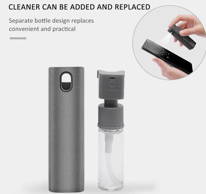 2 In 1 Phone Computer Screen Cleaner Kit For Screen Dust Removal Microfiber Cloth Set - ALLURA MARKET LIMITED