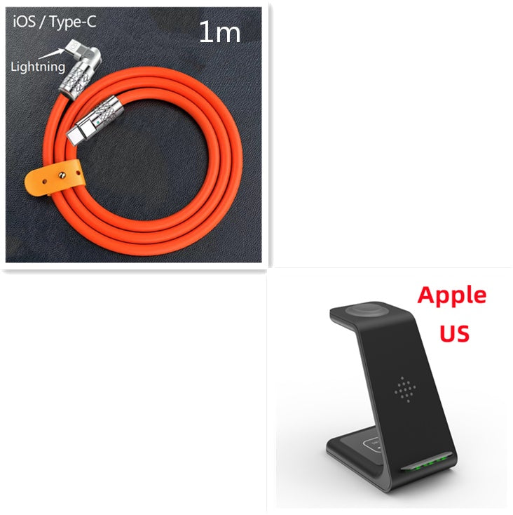 3 In 1 Fast Charging Station Wireless Charger Stand Wireless Quick Charge Dock For Phone Holder - ALLURA MARKET LIMITED