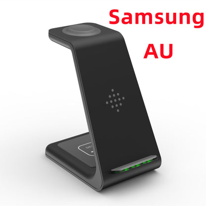 3 In 1 Fast Charging Station Wireless Charger Stand Wireless Quick Charge Dock For Phone Holder - ALLURA MARKET LIMITED