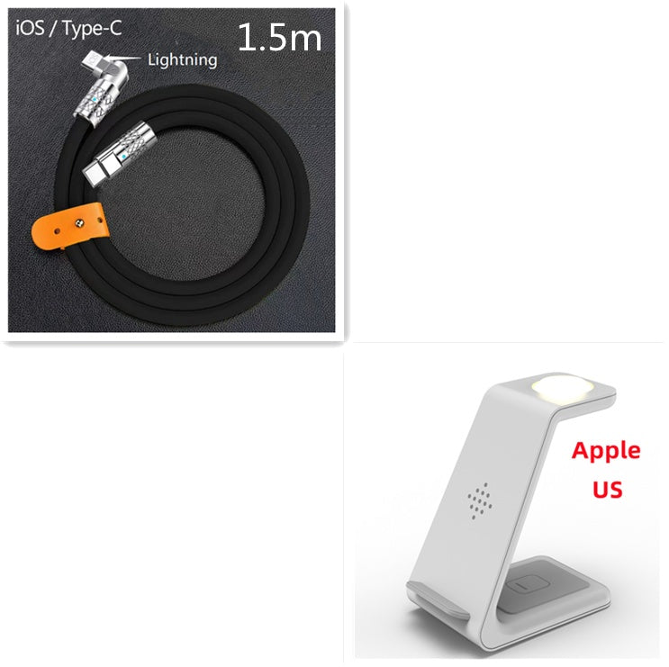 3 In 1 Fast Charging Station Wireless Charger Stand Wireless Quick Charge Dock For Phone Holder - ALLURA MARKET LIMITED