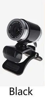 Black 480P HD webcam with clip-on mount and adjustable lens for clear video capture and streaming