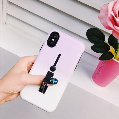 Compatible WithHide Ring Stand Case ForX 8 Plus Candy Double Color Phone Cases For 7 6 6s Plus TPU - ALLURA MARKET LIMITED