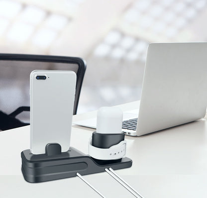 Compatible with Apple, 3-in-1 mobile phone charging base for  iwatch charging stand airpods charging stand - ALLURA MARKET LIMITED