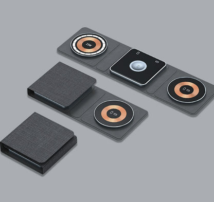 Magsafe Transparent Magnetic Wireless Charger Multifunctional Three-in-one Wireless Charger Electrical Appliances - ALLURA MARKET LIMITED