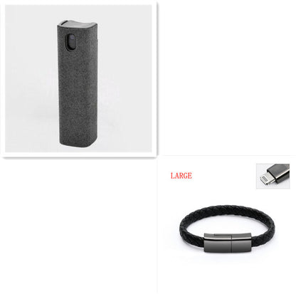 2 In 1 Phone Computer Screen Cleaner Kit For Screen Dust Removal Microfiber Cloth Set - ALLURA MARKET LIMITED