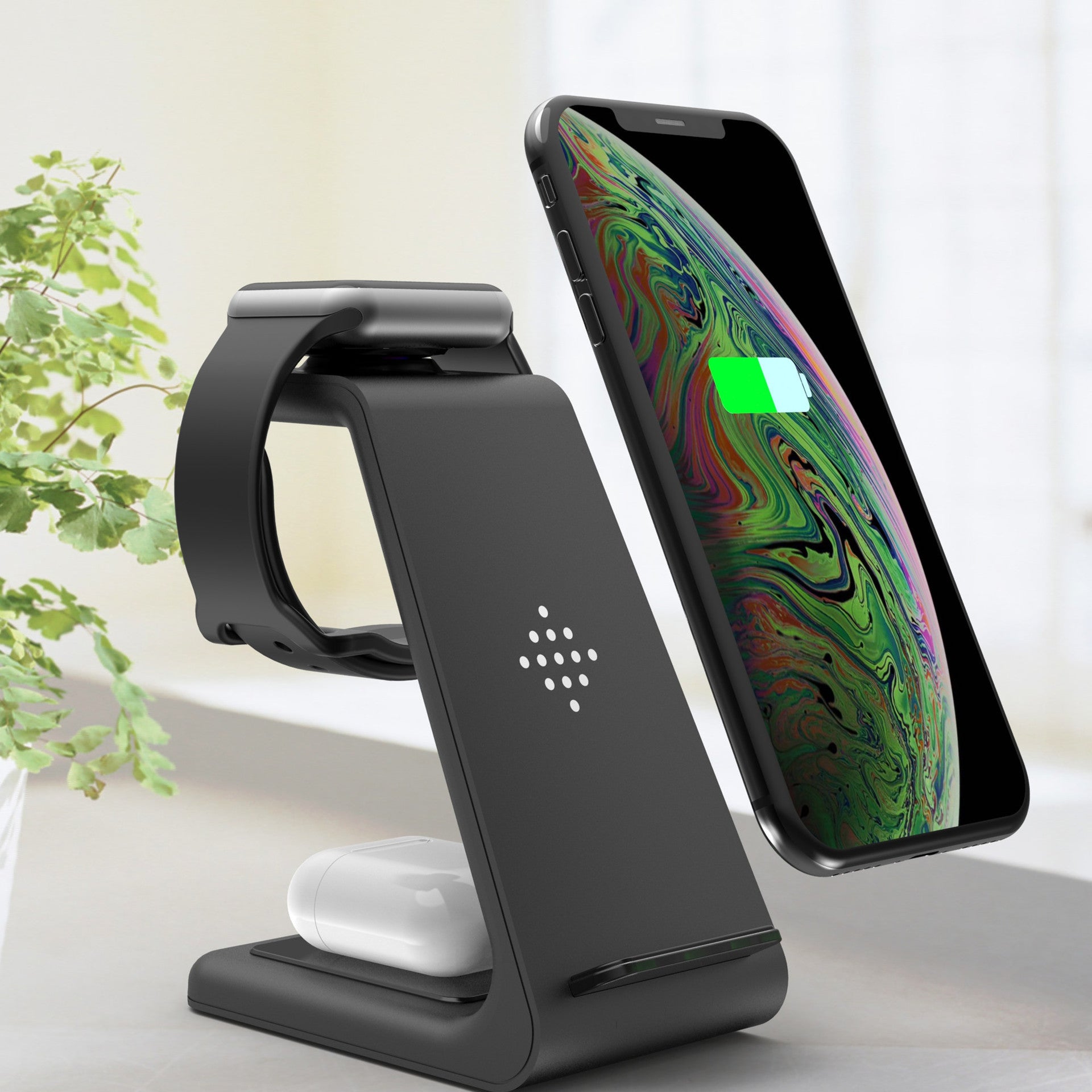 3 In 1 Fast Charging Station Wireless Charger Stand Wireless Quick Charge Dock For Phone Holder - ALLURA MARKET LIMITED