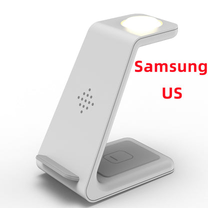 3 In 1 Fast Charging Station Wireless Charger Stand Wireless Quick Charge Dock For Phone Holder - ALLURA MARKET LIMITED