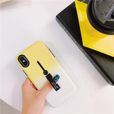 Compatible WithHide Ring Stand Case ForX 8 Plus Candy Double Color Phone Cases For 7 6 6s Plus TPU - ALLURA MARKET LIMITED