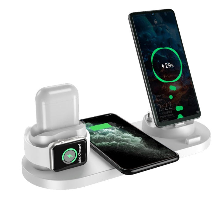 Wireless Charger For IPhone Fast Charger For Phone Fast Charging Pad For Phone Watch 6 In 1 Charging Dock Station - ALLURA MARKET LIMITED