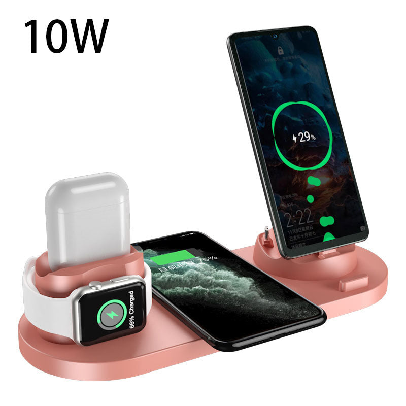 Wireless Charger For IPhone Fast Charger For Phone Fast Charging Pad For Phone Watch 6 In 1 Charging Dock Station - ALLURA MARKET LIMITED