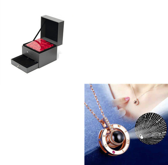 Coffret Cadeau Collier Rose, Cadeau Parfait Pour La Saint-Valentin - ALLURA MARKET LIMITED