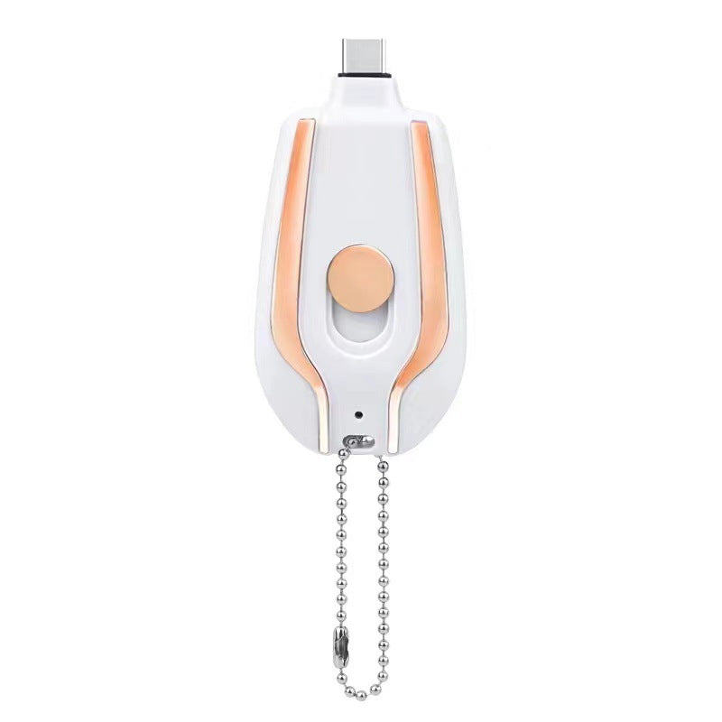 1500mAh Mini Power Emergency Pod Keychain Charger With Type-C Ultra-Compact Mini Battery Pack Fast Charging Backup Power Bank - ALLURA MARKET LIMITED