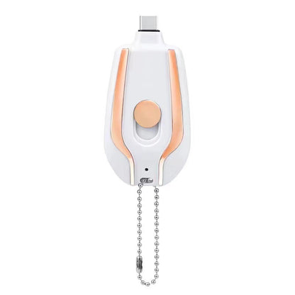 1500mAh Mini Power Emergency Pod Keychain Charger With Type-C Ultra-Compact Mini Battery Pack Fast Charging Backup Power Bank - ALLURA MARKET LIMITED