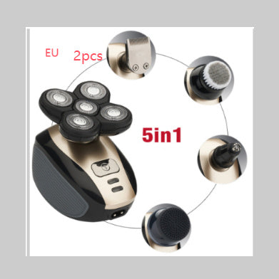 5 In 1 Multifunctional Electric Shaver 5 Blade Razor For Men Shaved Head Rechargeable Shaving Machine Beard Nose Hair Trimmer - ALLURA MARKET LIMITED