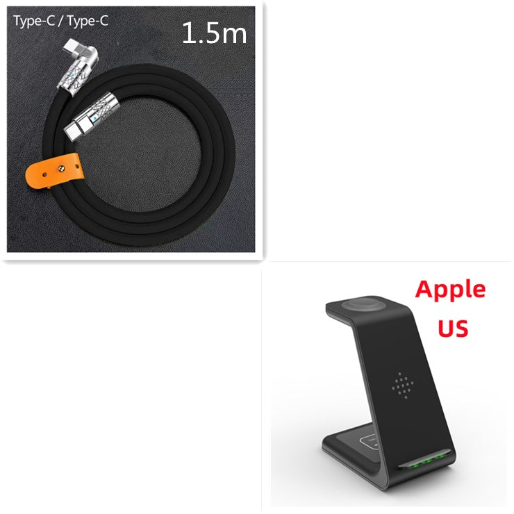 3 In 1 Fast Charging Station Wireless Charger Stand Wireless Quick Charge Dock For Phone Holder - ALLURA MARKET LIMITED