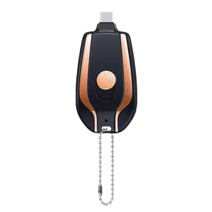 1500mAh Mini Power Emergency Pod Keychain Charger With Type-C Ultra-Compact Mini Battery Pack Fast Charging Backup Power Bank - ALLURA MARKET LIMITED
