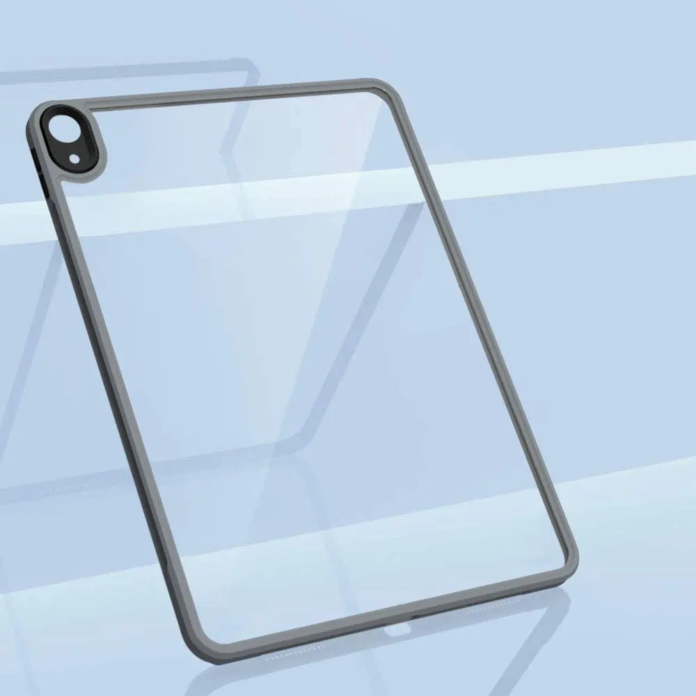 Transparent acrylic protective case for Apple iPad Air4 2020 with black border and camera cutout