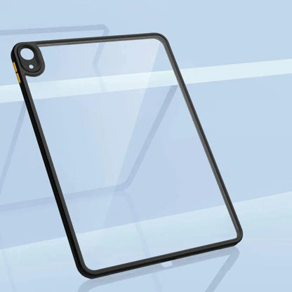 Transparent acrylic protective case for Apple iPad Air4 2020 model with black edges and camera cutout