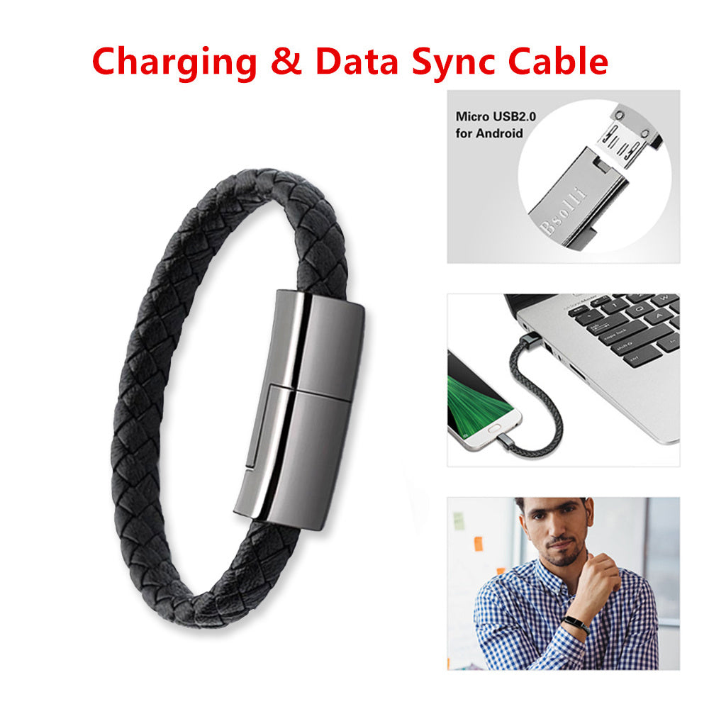 New Bracelet Charger USB Charging Cable Data Charging Cord For IPhone14 13 Max USB C Cable For Phone Micro Cable - ALLURA MARKET LIMITED