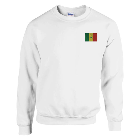 Sweat-shirt Drapeau du Sénégal en broderie Amethyst Clover