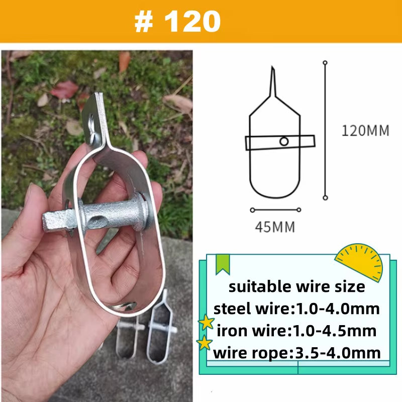 SLGP 1PC 80/90/100/110/120 Wire Tensioner Tightener Metal Fence Tool Steel Strainer Metallic Line Rope Iron Heavy Duty Wire Grip