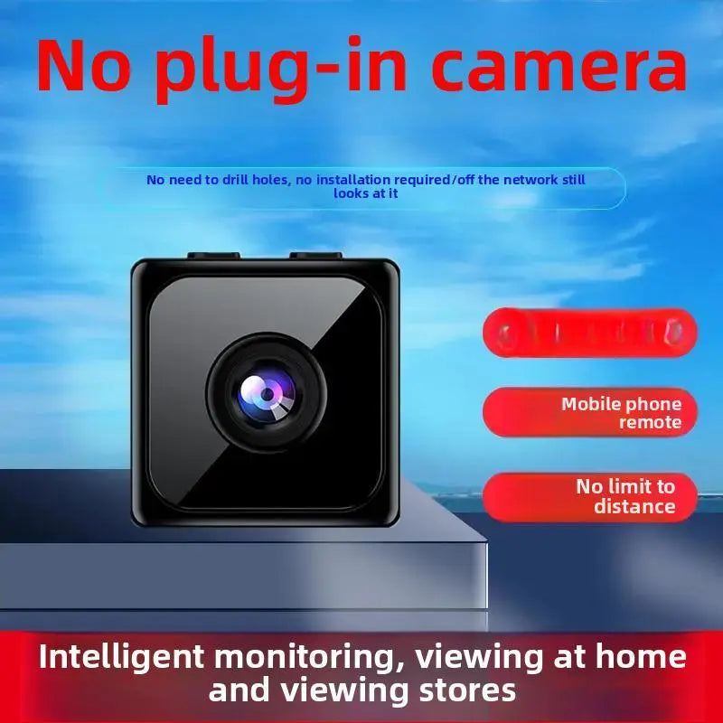 Compact Modern Tech Cube smart home camera with no plug-in, mobile phone remote, and wireless intelligent monitoring features