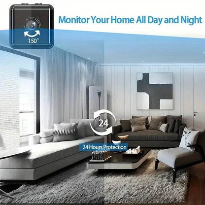 Modern Tech Cube smart home camera with 150-degree view angle providing 24-hour indoor home monitoring and protection
