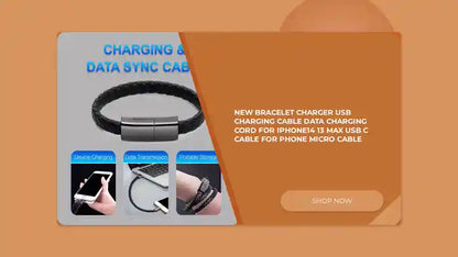 New Bracelet Charger USB Charging Cable Data Charging Cord For IPhone14 13 Max USB C Cable For Phone Micro Cable by@Outfy