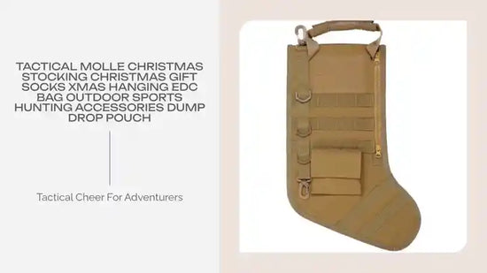 Tactical Molle Christmas Stocking Christmas Gift Socks Xmas Hanging EDC Bag Outdoor Sports Hunting Accessories Dump Drop Pouch by@Outfy