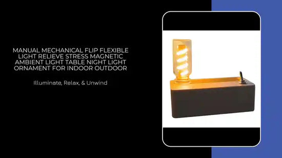 Manual Mechanical Flip Flexible Light Relieve Stress Magnetic Ambient Light Table Night Light Ornament for Indoor Outdoor by@Outfy