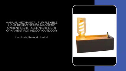 Manual Mechanical Flip Flexible Light Relieve Stress Magnetic Ambient Light Table Night Light Ornament for Indoor Outdoor by@Outfy